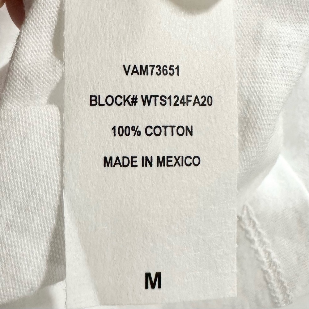 Vans Script Short Sleeve Cropped White Top - M - Picture 9 of 11